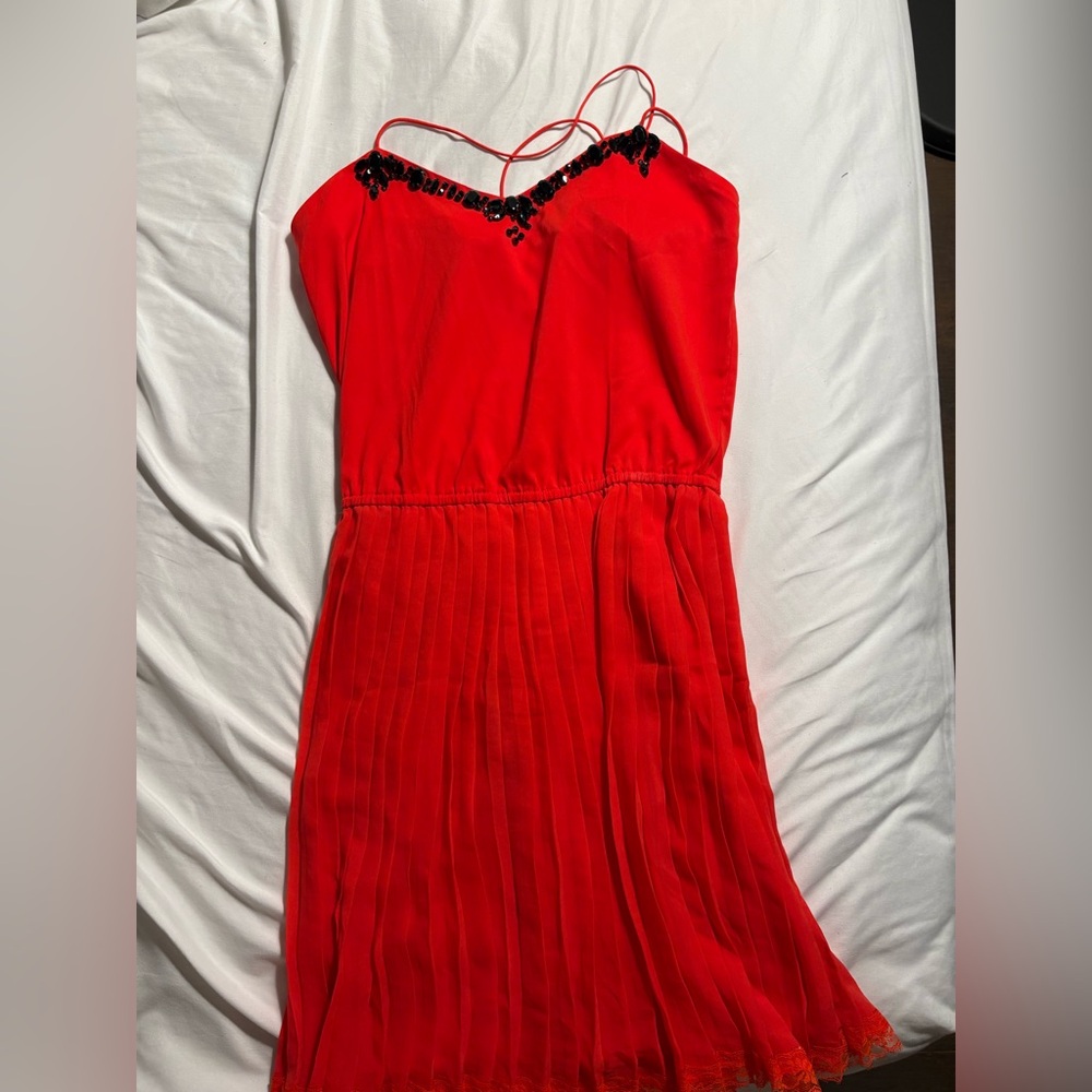 Victoria's Secret Red Embellished Mini Dress